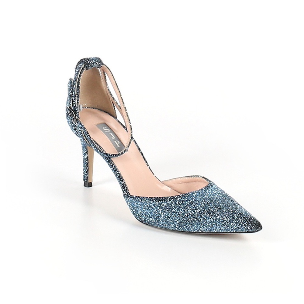 SJP by Sarah Jessica Parker Quest blue sparkle heels size 39 (EU) 8.5 (US)